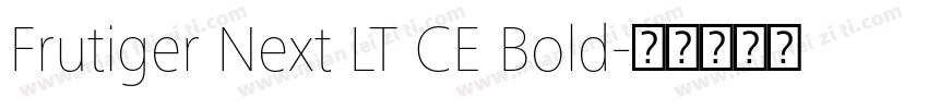 Frutiger Next LT CE Bold字体转换